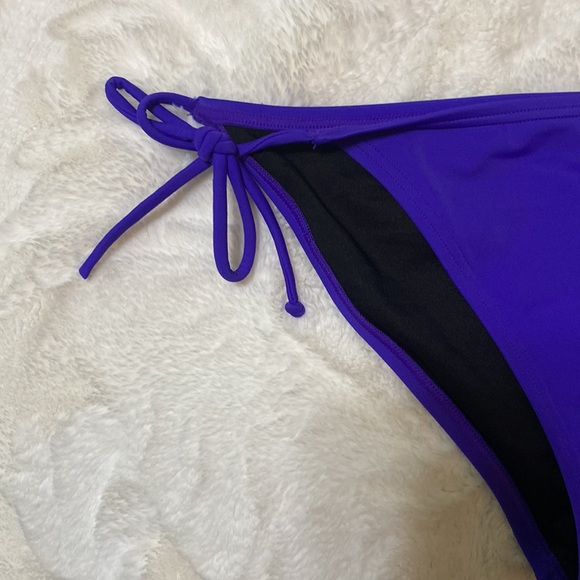 NWOT Victoria’s Secret Neon Purple Stringy Tiny Tie Bikini Bottoms MEDIUM - Picture 9 of 9